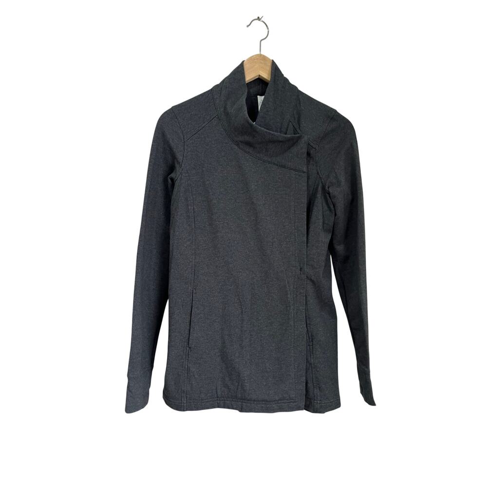 Lululemon Heathered Gray Coast Wrap Jacket Size 4 Athleisure